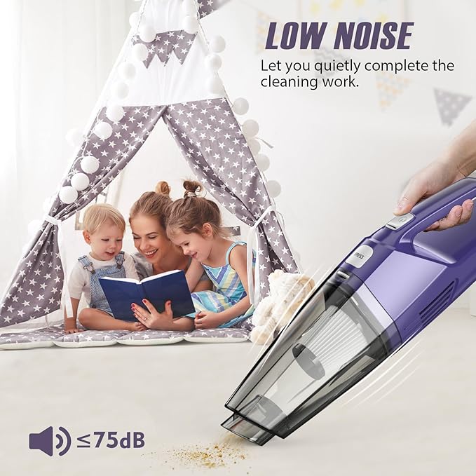 Bossdan Handheld Vacuum Cordless – Car Vac Portable with 8KPA & Multi Accessories & Low Noise, Lightweight Hand Held Vacuum Cordless Rechargeable for Car/Home/Dust/Pet Hair, Mine Portable Vacuum