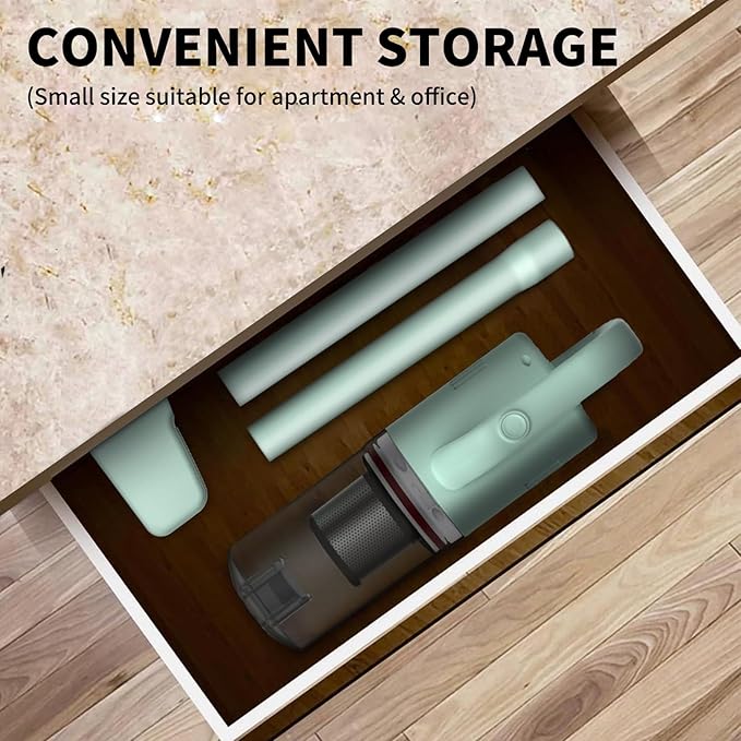 KEROMEE Cordless Vacuum Cleaner, Handheld Stick Mini Lightweight 2-in-1 Vacuum for Pet Hair Hardwood Floor Cat Litter Home Cleaning