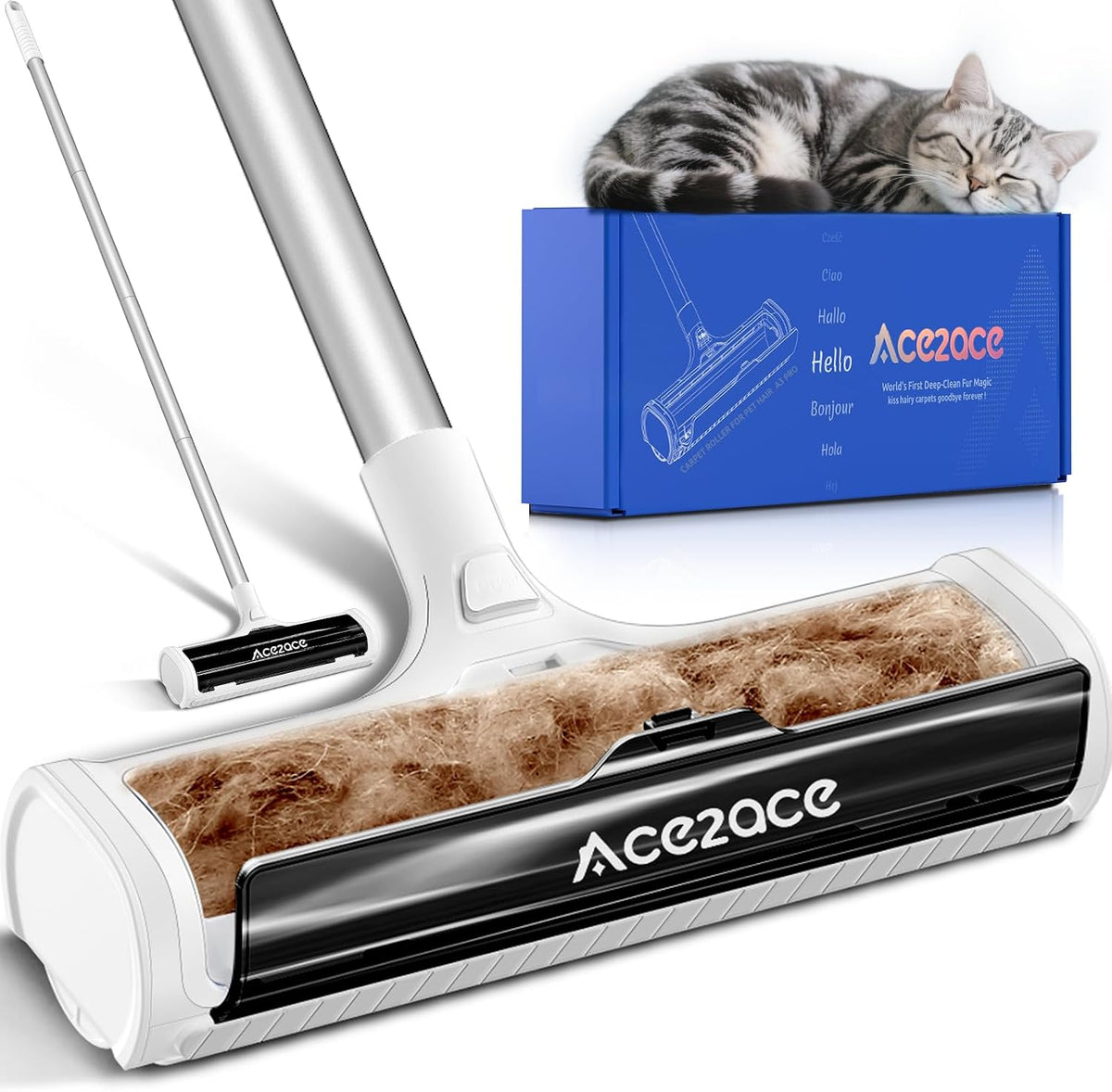 A3 Pro Carpet Roller for Pet Hair, Carpet Pet Hair Removal Tool