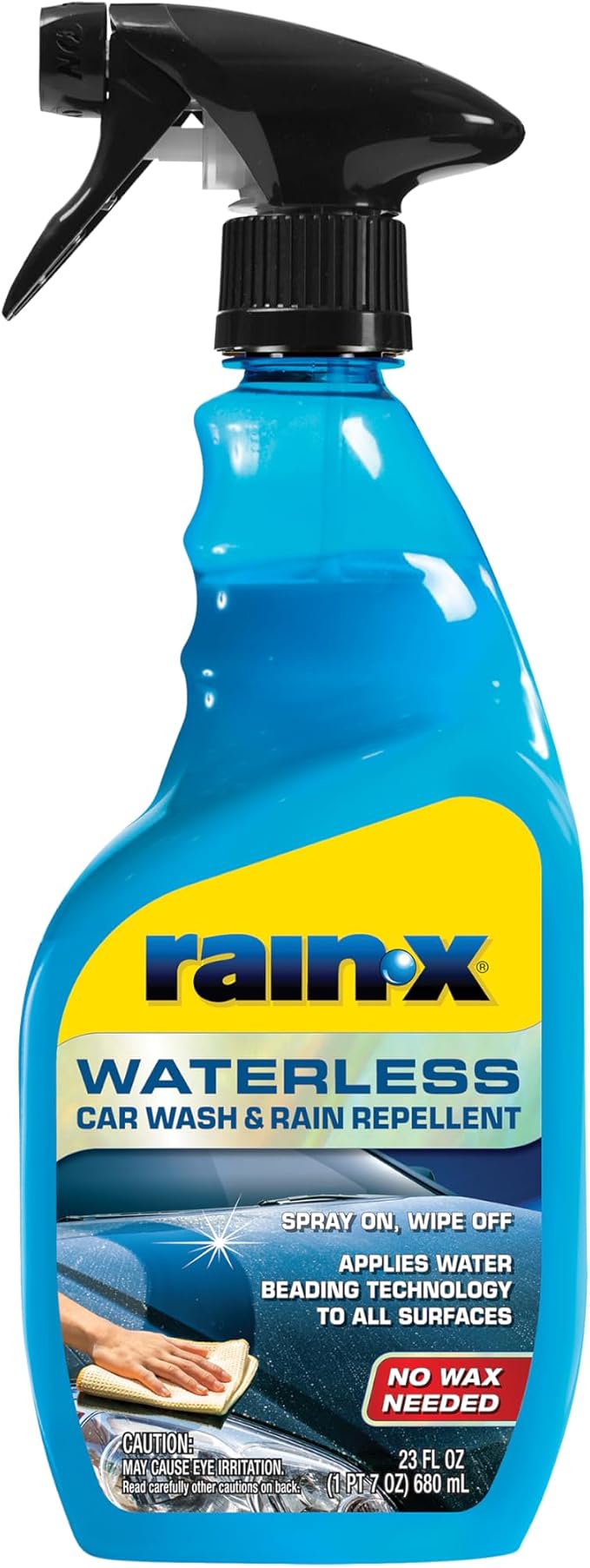 Rain-X 620143 Waterless Car Wash and Rain Repellent, 23 fl. oz. Rinseless Cleaner Spray for a Spot Free Finish, Perfect 