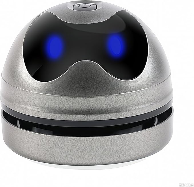 Desktop Vacuum Cleaner Mini,Cordless & Portable,Dust & Crumb Sweeper,Cute Cartoon Robot,USB Type C,Easy to Remove Dust/Hair/Pet Hair/Crumbs on Desktop/Table/Keyboard/Sofa and etc,Lightweight Design