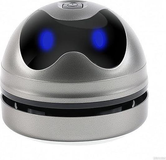 Desktop Vacuum Cleaner Mini,Cordless & Portable,Dust & Crumb Sweeper,Cute Cartoon Robot,USB Type C,Easy to Remove Dust/Hair/Pet Hair/Crumbs on Desktop/Table/Keyboard/Sofa and etc,Lightweight Design
