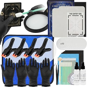 Card Cleaning Polishing Restoration Kit,Trading Card Care Kit with Fixing Jig & EVA Shaping Foam, Ideal for PSA Rated Ca