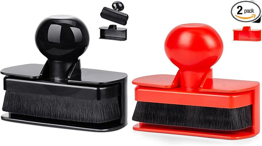 BABYSHEEP Car Tire Shine Applicator,Large Tire Shine Brush - Automotive Tire Dressing Applicator Brush with Storage Stand for Tire Detailing & Car Wash Kit, Black, 3.6 Inch Length -2pcs (Black & Red)