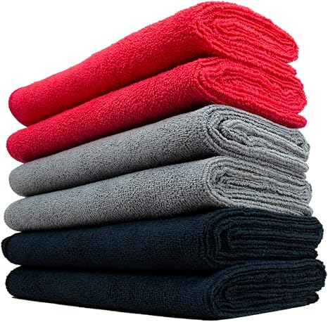 The Rag Company - Car Wash Towel - Professional Microfiber Auto Detailing and Drying Towels, Lint-Free, Streak-Free, Gre