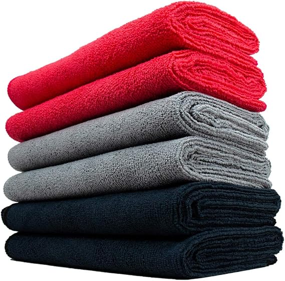 The Rag Company - Car Wash Towel - Professional Microfiber Auto Detailing and Drying Towels, Lint-Free, Streak-Free, Gre