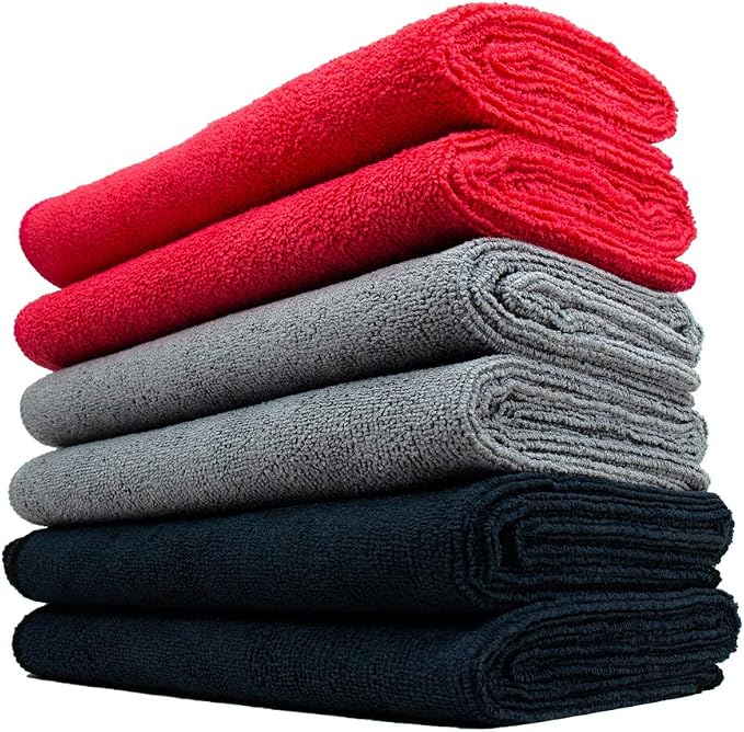 The Rag Company - Car Wash Towel - Professional Microfiber Auto Detailing and Drying Towels, Lint-Free, Streak-Free, Gre