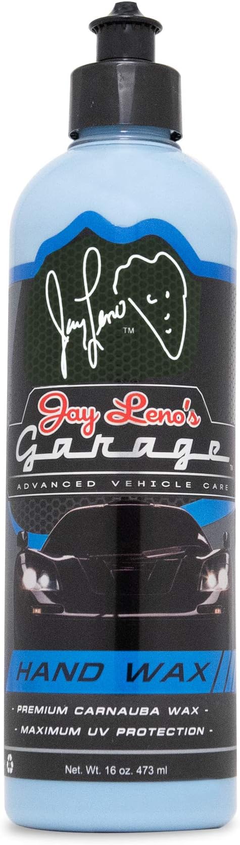 Jay Leno's Garage Carnauba Car Wax – Liquid Carnauba Polish for Cars, Auto Wax for Deep Shine and Protection, Profession