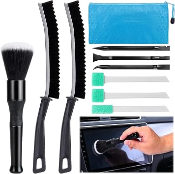 XANGNIER Car Detailing Kit Interior,Car Interior Cleaner Brush Set,10 Pcs