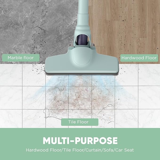 KEROMEE Stick Vacuum Cleaner, Corded Handheld Vacuum Cleaner Mini Electric Broom for Pet Hair Hardwood Floor Cat Litter Cleaning (13ft-Cord)