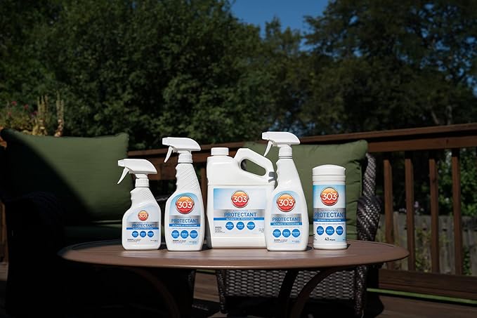 303 Products Aerospace Protectant Spray, UV Protection, Repels Dust, Dirt, & Staining, Matte Finish, Restores Like-New Appearance, Outdoor Cleaning Supplies 5 Gallons
