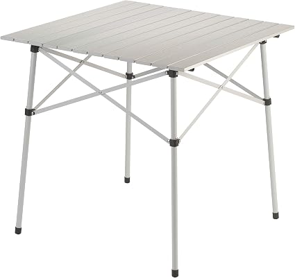Coleman Outdoor Folding Table, Sturdy Aluminum Camping Table with Snap-Together Design, Seats 4 & Carry Bag Included, Gr