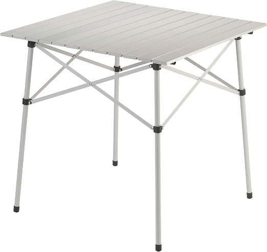 Coleman Outdoor Folding Table, Sturdy Aluminum Camping Table with Snap-Together Design, Seats 4 & Carry Bag Included, Gr