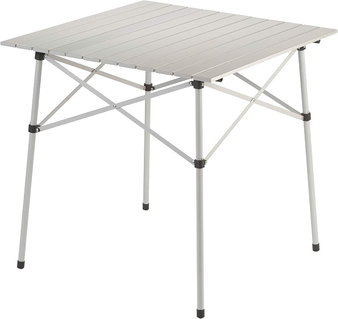 Coleman Outdoor Folding Table, Sturdy Aluminum Camping Table with Snap-Together Design, Seats 4 & Carry Bag Included, Gr