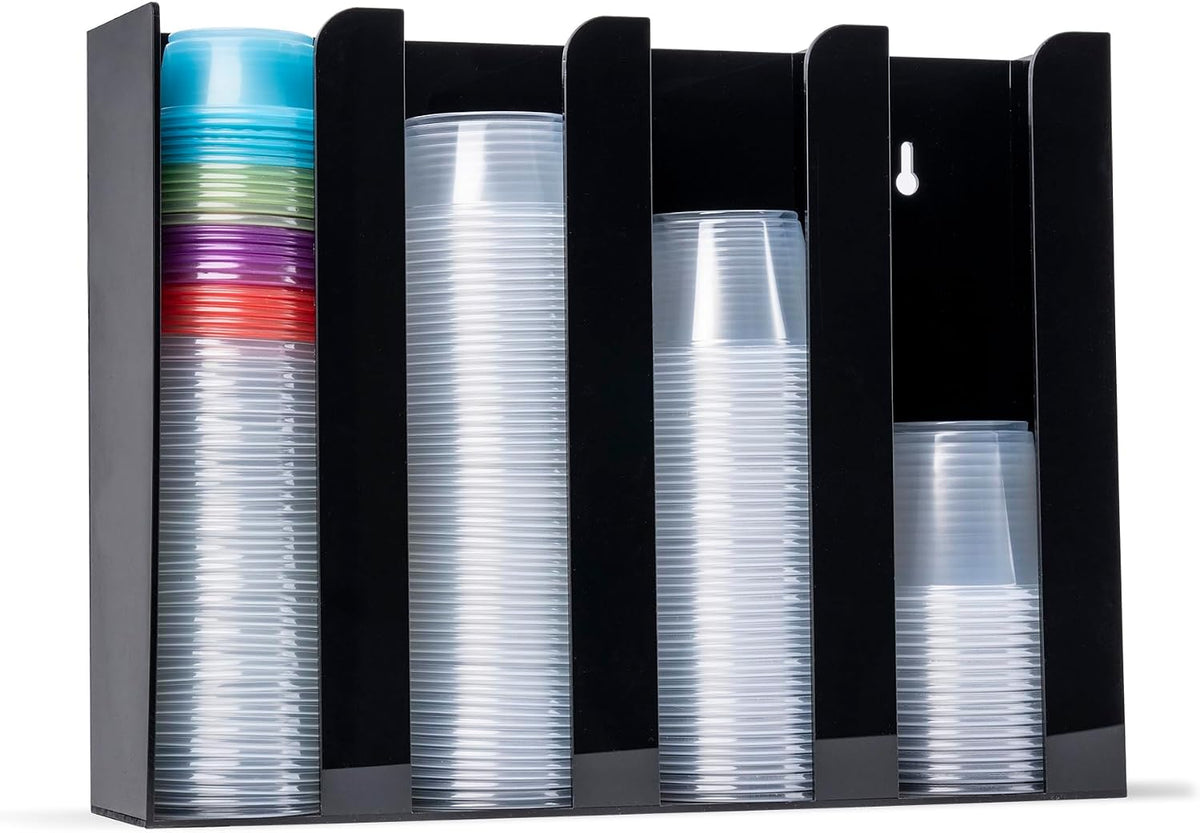 Portion Cup and Lid Holder for Condiment & Sauce Cups 4 Compartment