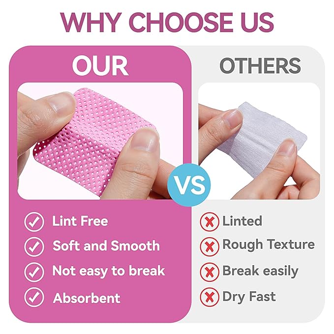 TsMADDTs Gel Nail Polish Remover Tools Kit with 540 Lint Free Wipes, 10 Soak Off Clips, 100ml Nail Polish Remover Bottle, Cuticle Pusher/Peeler, File, Buffer Block