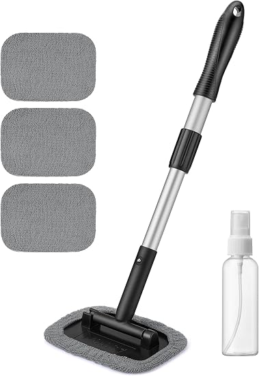 AstroAI Windshield Cleaner Extendable 180° Rotating Handle, Gray