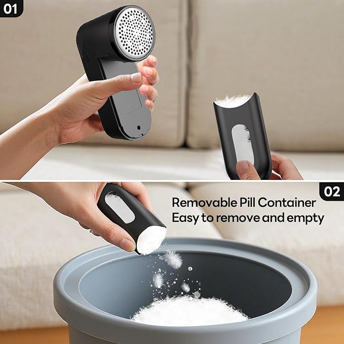 Lint Remover for Clothes Shaver Pill Remover Rechargeable Fabric Shaver 2-Speed with Brush Electric Furinture Shaver for Sweater Lint Ball Remover