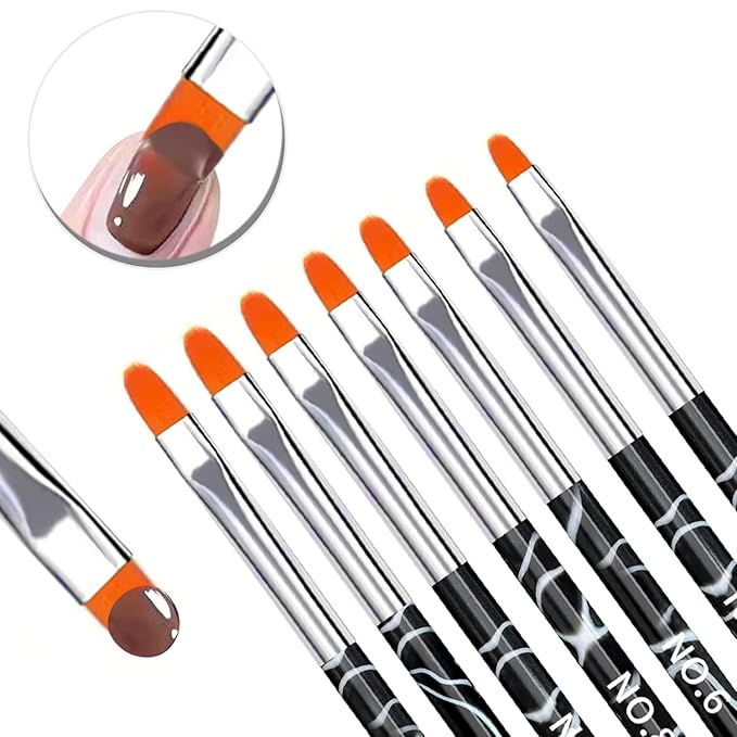 19Pcs Black Nail Art Brush Set, Nail Brushes Kit with Acrylic Nail Brush, Gel Polish Brushes, Dotting Tools, Nail Dust Brush, Manicure Tool for Acrylic Powder Application, Sculpting & Cleaning