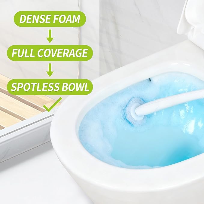 Toilet Bowl Cleaner Wand Refills Compatible with CLOROX, 63 Count Disposable Toilet Brush Refills, Replacement Heads for Toilet Cleaning System