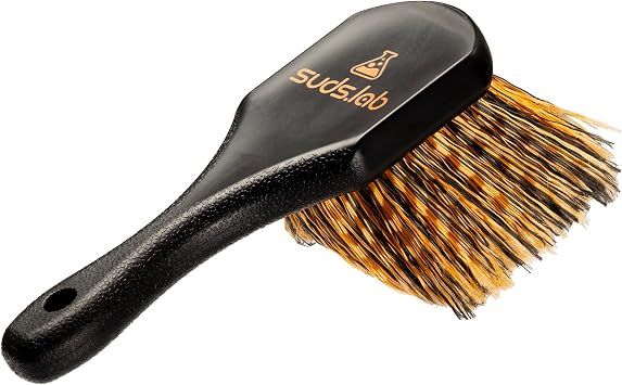 Suds Lab SB Wheel Spoke Tire Brush, Soft Bristle Wheel Cleaner, Car & Bike