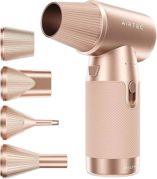 IT Dusters AirTec Ultra Cordless Air Duster for PC & Electronics, Rechargeable Electric Air Blower for Keyboard, Laptop, Console & Home Cleaning, Alternative to Canned Air (Type 8 - Rosie)