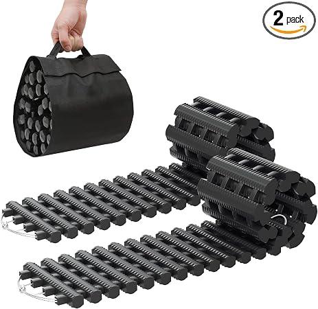Magshion 47" Tire Traction Mat, Heavy-Duty Recovery Board for Snow, Ice, Mud & Sand, Off-Road Vehicle Traction Tracks wi