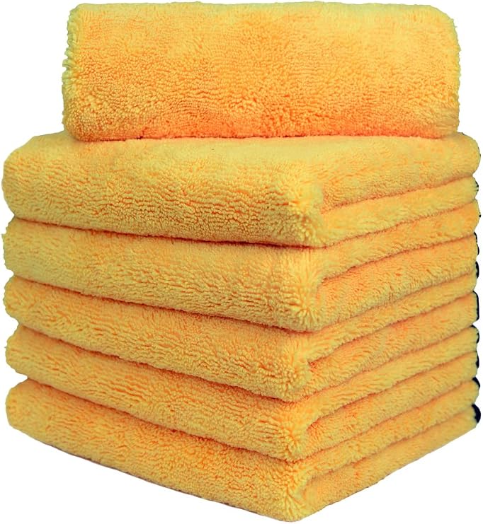 CARCAREZ Microfiber Car Drying Towels, 16x24 Inch Large Car Wash Detailing Buffing Polishing Towel with Microfiber Cloth