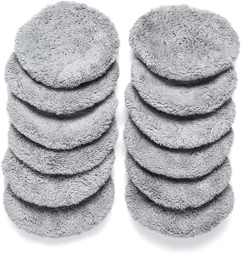 Replacement Pads for Window Cleaning Robot, Compatible with Model W5 W2 X5 X6 X7 X8 HC-09 HC-07 HC-11 HC-18, Washable and Reusable Microfiber Cloth -12pcs/6 Sets
