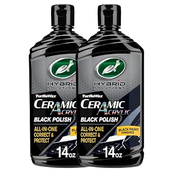 Turtle Wax Hybrid Solutions Ceramic Black Car Polish & Wax, 14 oz. (2 Pack)