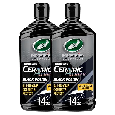 Turtle Wax Hybrid Solutions Ceramic Black Car Polish & Wax, 14 oz. (2 Pack)