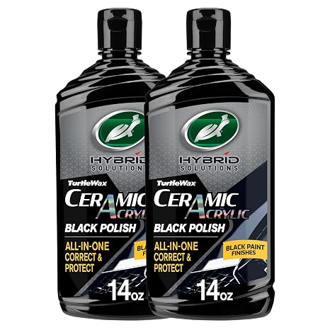 Turtle Wax Hybrid Solutions Ceramic Black Car Polish & Wax, 14 oz. (2 Pack)