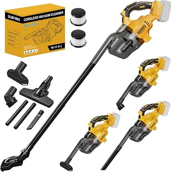 Cordless Vacuum Compatible with Dewalt 20V Battery (Bare Tool)