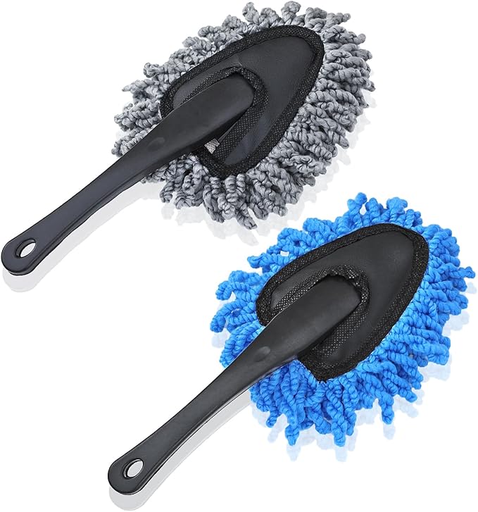 2 Pcs Super Soft Microfiber Duster Brush, Car Dash Cleaner, Cleaning Brush, Dusting Tool, Cleaning Tools for Car Cleaning, Home Kitchen, Computer