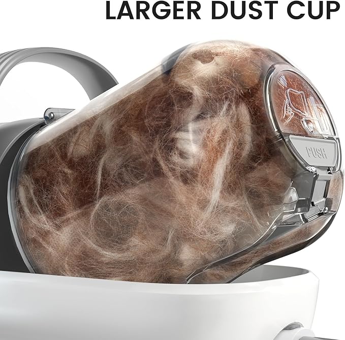 oneisall Dog Grooming Vacuum, Pet Grooming Vacuum with Clipper Nail Grinder, 1.5L Dust Cup Dog deshedding Vacuum Brush with 7 Tools for Shedding Pet Hair, Home Cleaning (Grey)