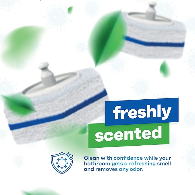 CleanGenius Disposable Prefilled Toilet Cleaning Scrubbers (60 Count)