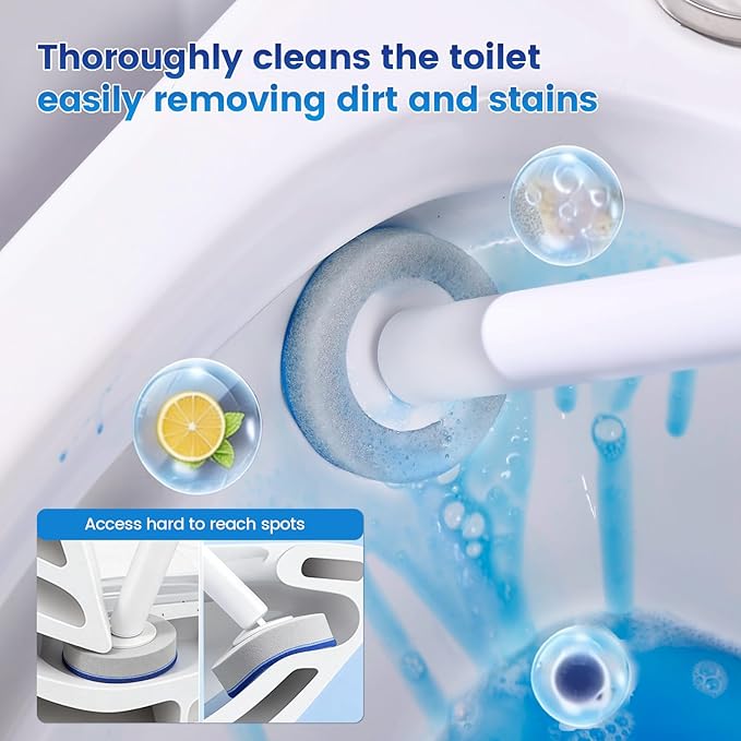 JUDRDO Toilet Wand Refills,Toilet Refill Pads, Disposable Toilet Brush Heads for Toilet and Bathroom Cleaning