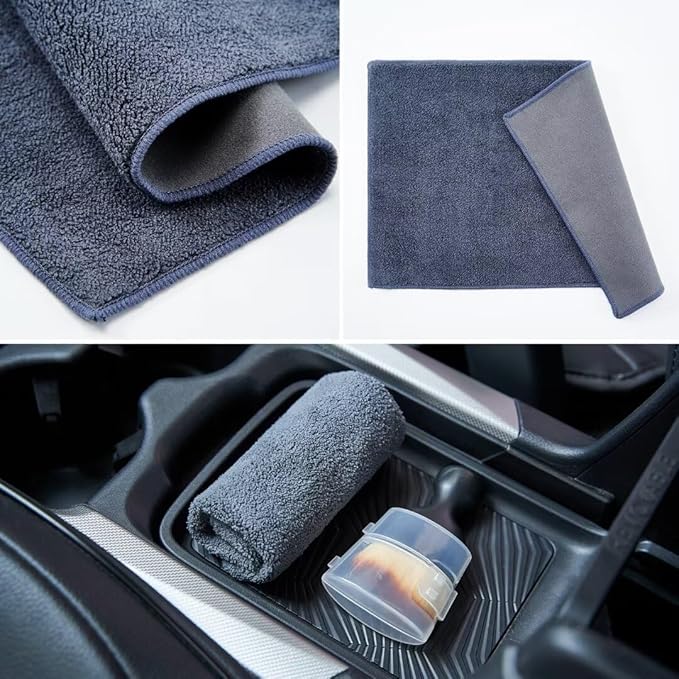 Car Interior and Exterior Soft bristles Detail dust Automotive Brush dusting Brush Dashboard Cleaning Brush Home Office Computer Keyboard dusting Tools+ Double-Sided Suede Cleaning Towel