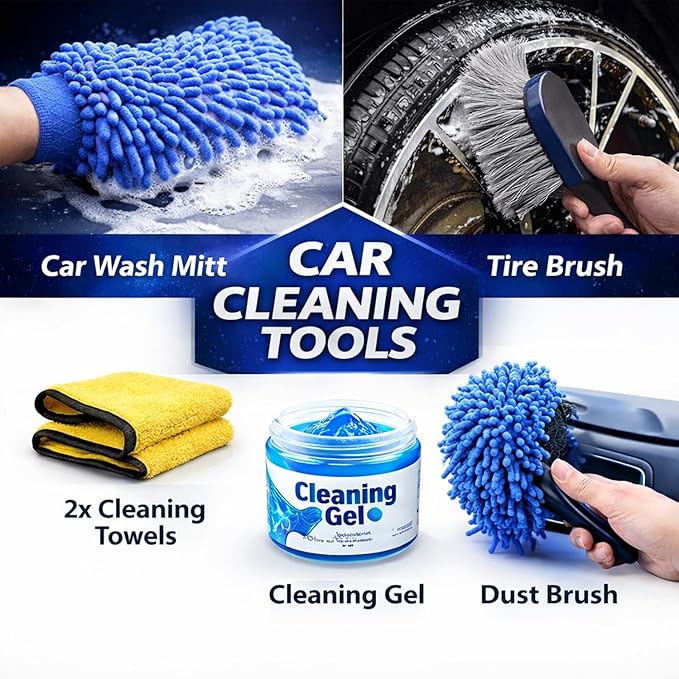 26Pcs Car Detailing Kit, Car Detailing Brush Set, Auto Detailing Drill Brush Set, Car Detailing Brushes, Car Wash Kit, Car Accessories For Men, Car Cleaning Tools Kit for Interior, Exterior, Wheels