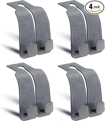 Purse Hook for Car, Thickened Leather Sturdy Metal Purse Holder for Car - Car Hooks for Purses and Bags Cute, Bag Hooks 