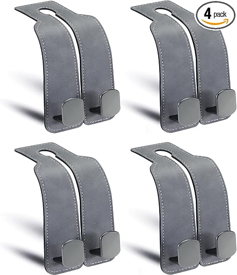 Purse Hook for Car, Thickened Leather Sturdy Metal Purse Holder for Car - Car Hooks for Purses and Bags Cute, Bag Hooks 