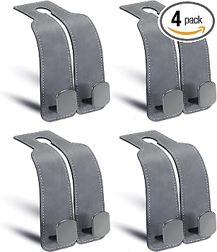 Purse Hook for Car, Thickened Leather Sturdy Metal Purse Holder for Car - Car Hooks for Purses and Bags Cute, Bag Hooks 