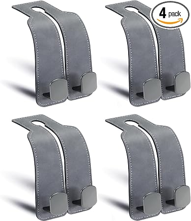 Purse Hook for Car, Thickened Leather Sturdy Metal Purse Holder for Car - Car Hooks for Purses and Bags Cute, Bag Hooks 