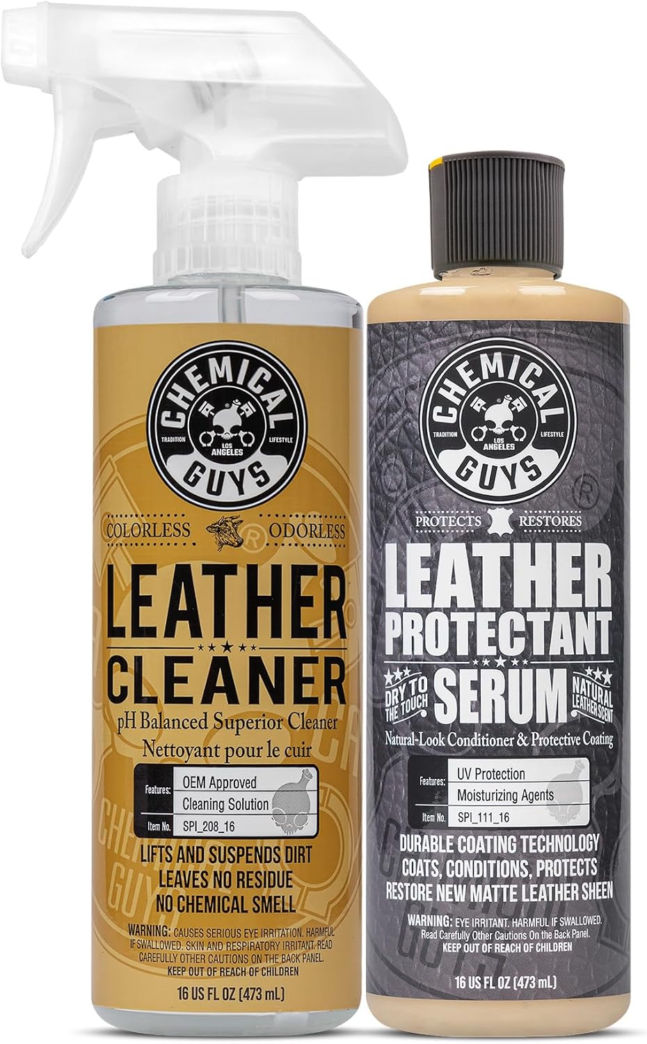 Leather Cleaner & Leather Serum Kit for Interiors, 16 oz
