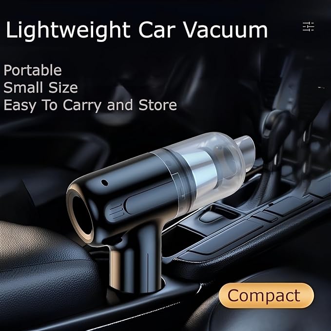 Mini Cordless Car Vacuum, Wireless Handheld Vacuum Cleaner,16000 Kpa Brushless High Power Suction, Portable 3 In 1 Little Vacuum &Air Blower & Pump,Usb-C Charge For Small Space At Car Home&Office