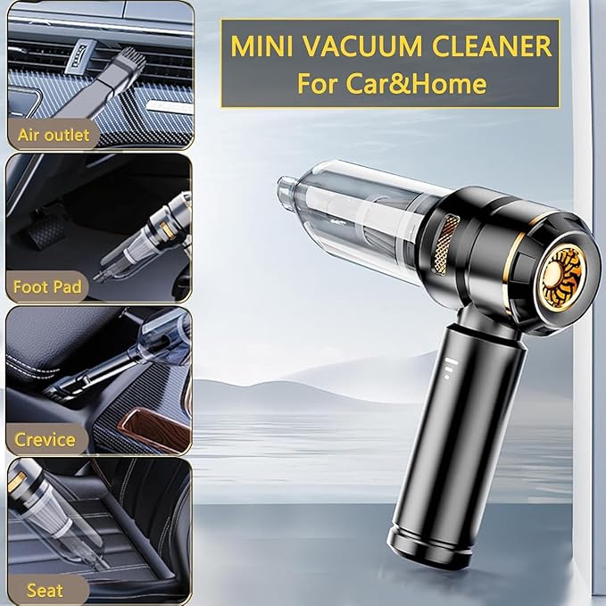 car Vacuum Cleaner 12v 16000pa high Power 4 in 1 Compressed air Duster& air Blower &Pump Hand held vacuums Cordless with brushless Motor for car Home Office