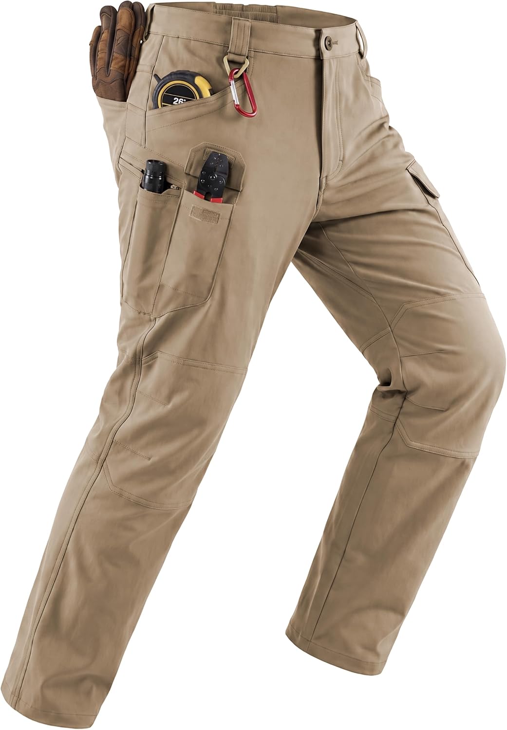 Men's Tactical Cargo Work Pants Stretch Fishing Pants Water Resistant
