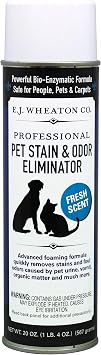 E.J. Wheaton - Pet Stain Odor Eliminator, Professional Strength Enzyme Cleaner for Dog and Cat Urine and More, Large Aer