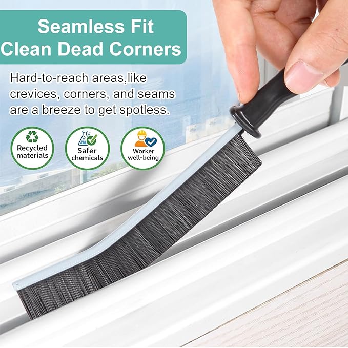 Crevice Cleaning Brush，Hard-Bristled Grout Brush，2026 New Multifunctional Gap Cleaning Brush Tool，Dead Corners Brushes for Bathroom Kitchen Tiles Window Door Slots，3pcs