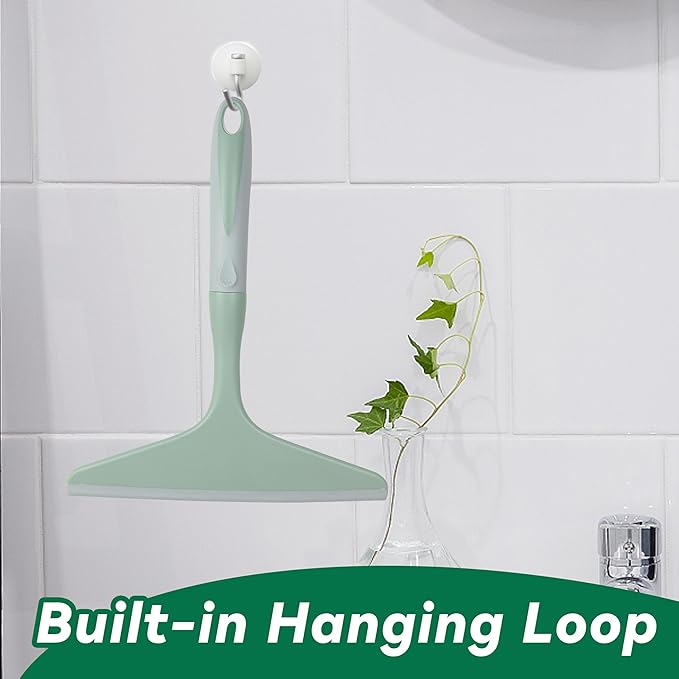 2-Pack Shower Squeegee for Glass Doors & Window, 7.8" Blade Cleaning Tool for Bathroom, Car Windshields, Mirrors, Tiles
